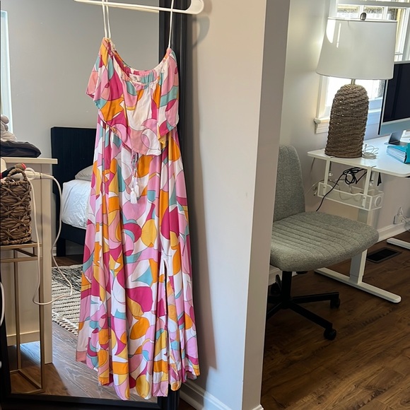 Colorful Abstract Maxi Dress - Picture 1 of 3